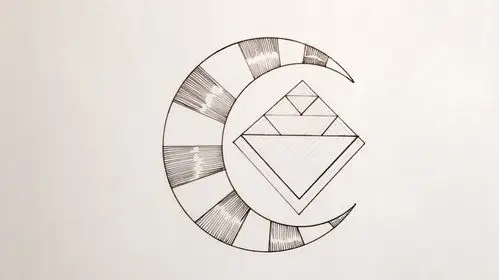 禅绕画从入门到精通丨自由创作篇01.金属新月