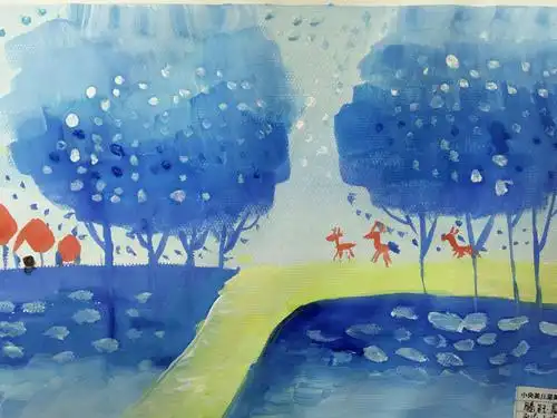 水粉班作品――蓝色的风景