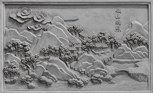 湖北东新砖雕仿古山水画风景砖雕规格1800mm1100mm纹理清晰
