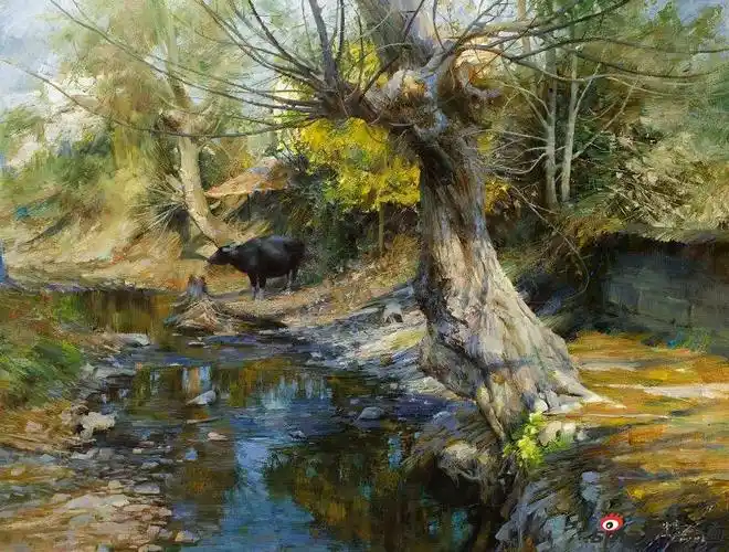 《家园》80x105cm-油画与当代艺术/油画/油画-名家徐伟德作品赏析-徐