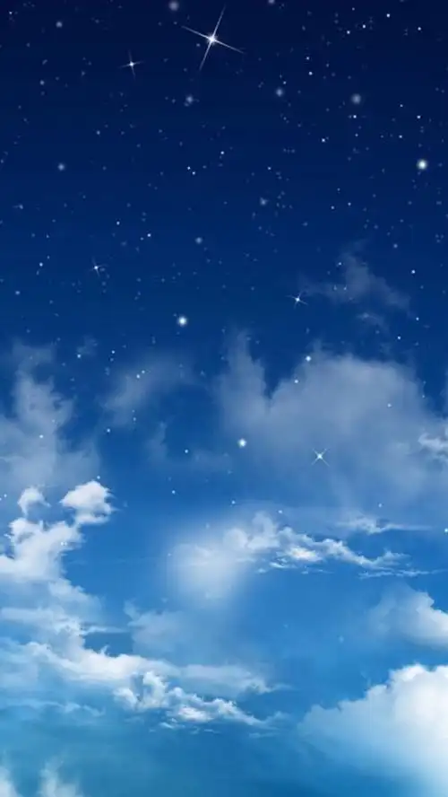 蓝色梦幻星空风景h5背景