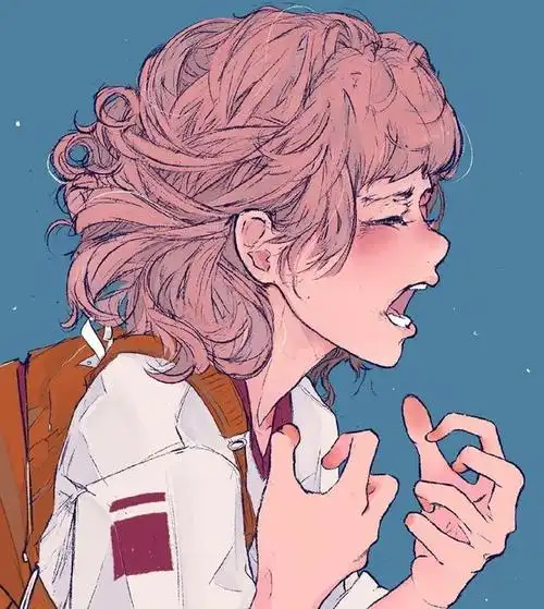 画师:ellie maplefox ,少女插画,羊毛卷女孩来咯!