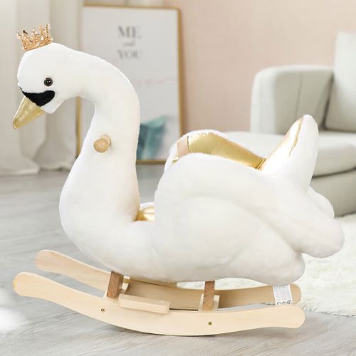 迪士尼(disney)儿童木马摇摇马玩具婴儿宝宝摇摇车白天鹅摇椅12个月