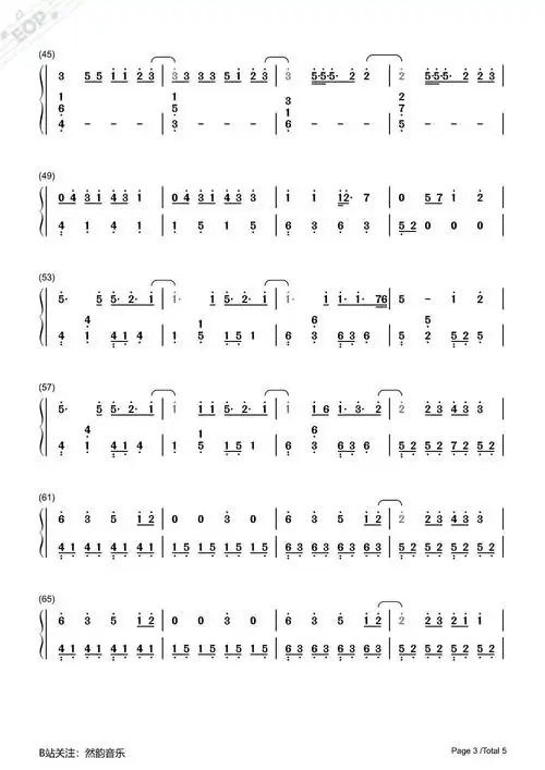 摩尔庄园 鲨姐钢琴谱 into1谱子