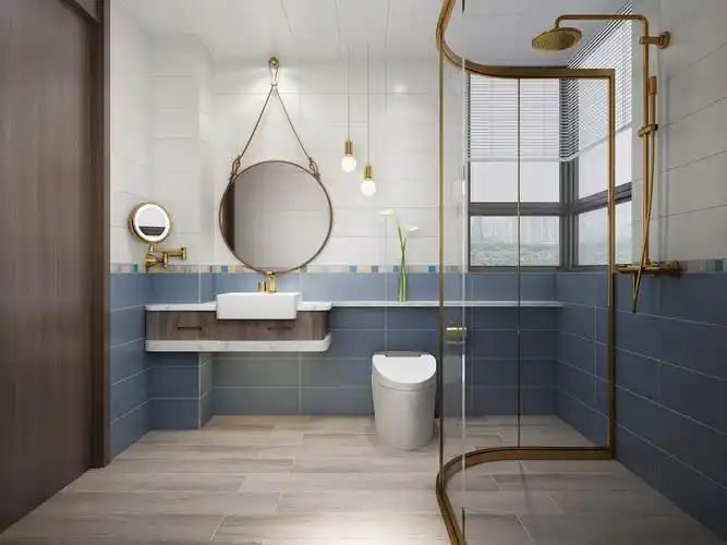 长方形卫生间装修效果图大全2019图片