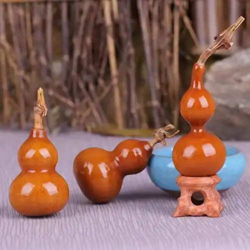 精选天然手捻葫芦龙头文玩盘玩包浆手把件高葫芦