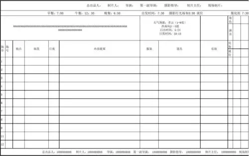 文档 所有分类 影视拍摄标准通告单(统筹通告) 电影《xx》拍摄通告单