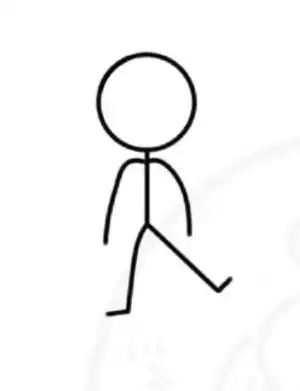 准备一张白纸,用黑笔画火柴人(如图)的简笔画,觉得有几个小人就画