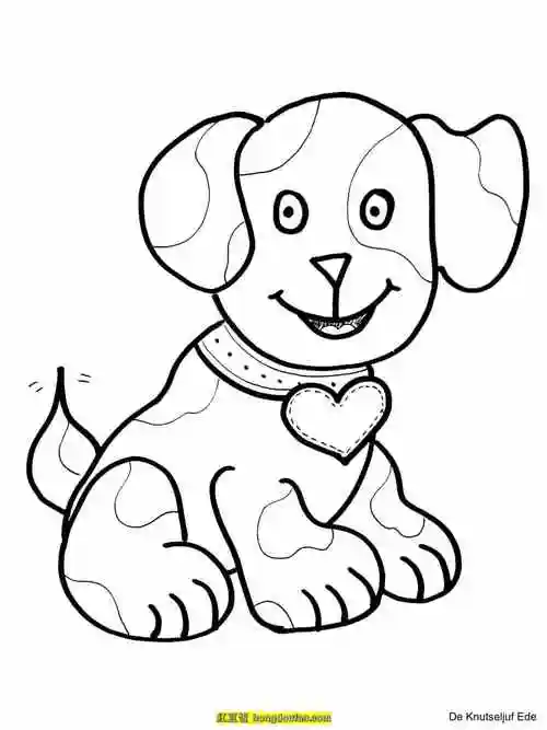 10张可爱的汪汪小狗子幼儿卡通简笔画