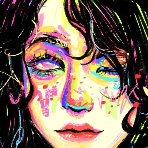 彩色纯手绘艺术感头像原创小众30100