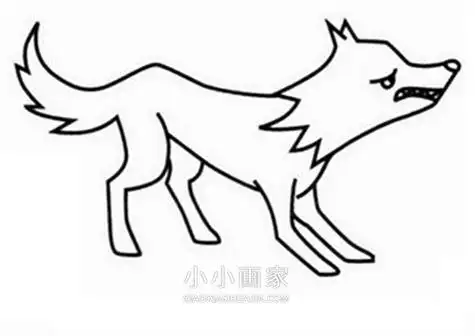 简单狼的简笔画画法图片步骤