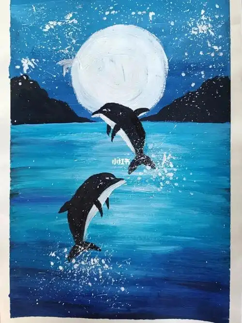 临摹打卡第七张,这张话适合小一点的学生画,简单易学#儿童水粉画