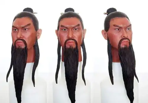 实物对比详图: 303toys 1/6 关羽- 两版头雕