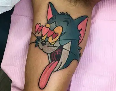 猫和老鼠汤姆纹身图案(21)