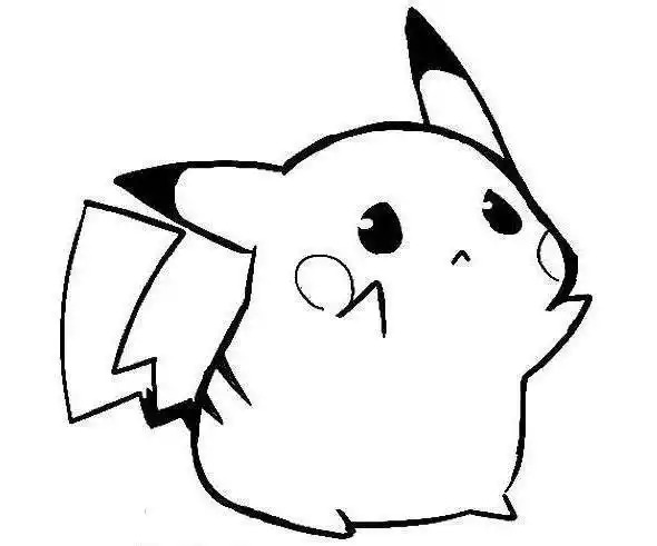 比卡丘简笔画皮卡丘简笔画最萌