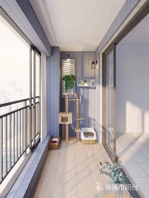 6平方封闭式阳台装修懒猫木阳台奉上设计装修效果图参考