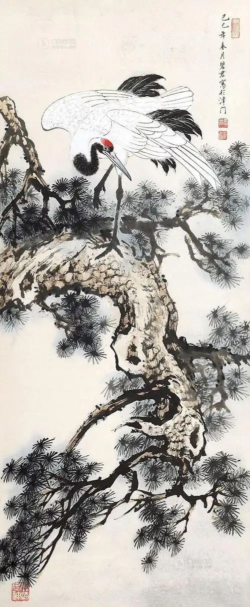 0870松鹤图立轴
