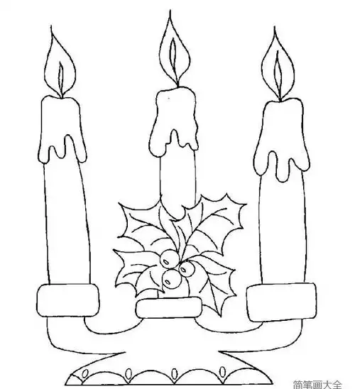蜡烛简笔画图片