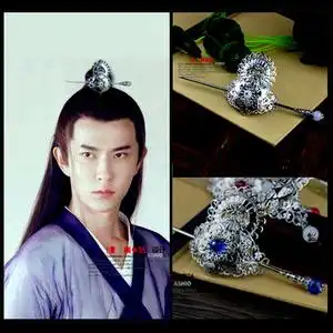 523人付款淘宝汉服男子高马尾古风束发古代发冠简约发簪男士束冠头冠