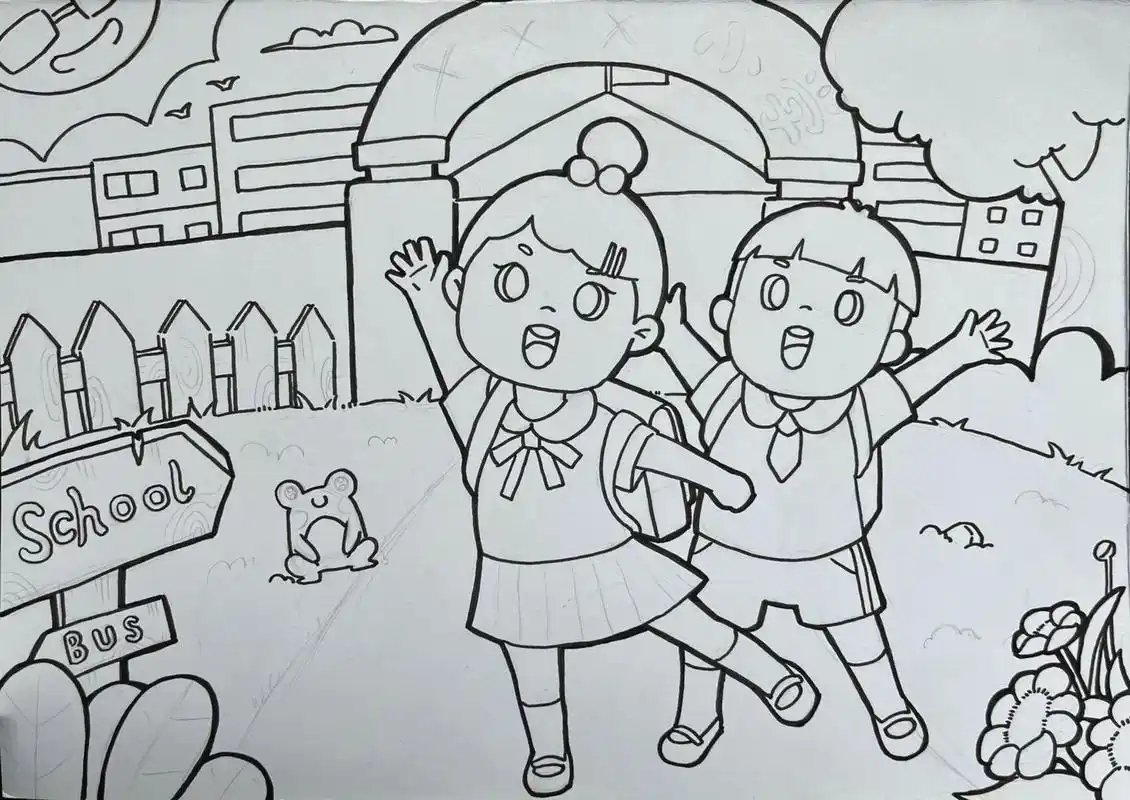 儿童情景画《我去上学校》《放学了》《幼小衔接》 主题应用范围比较