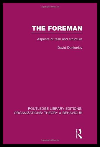 【预售】the foreman (rle: organizations): aspects of task