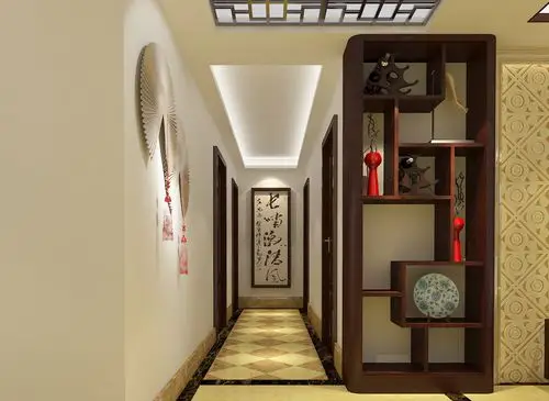 140平新中式风格过道装修效果图