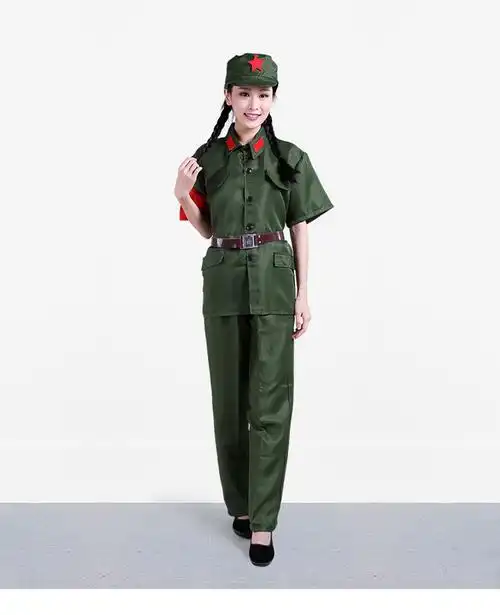 成人八路军演出服儿童红军衣服服装小红卫兵服新四军男女军装套装
