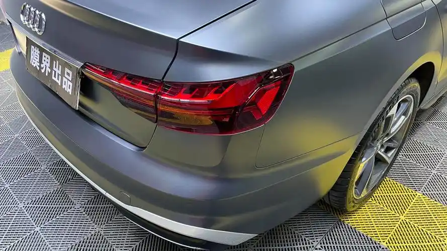 奥迪a4全车改色贴膜雾面战斗灰案例分享_奥迪a4l车友圈_懂车帝