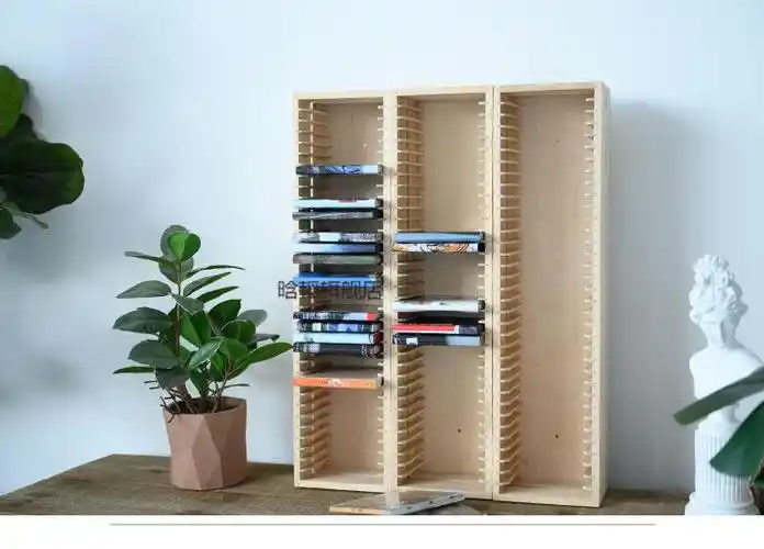 实木cd架dvd收纳架碟片架游戏光盘整理架蓝光碟收藏复古架子ps4 cd架