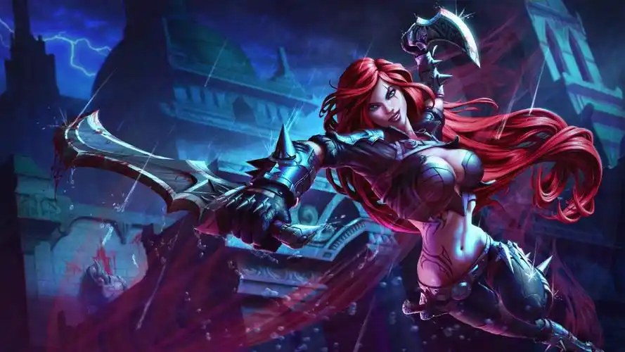 ( 不祥之刃-卡特琳娜)4k游戏图片,4k高清游戏图片,娟娟壁纸