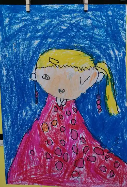 快乐中二班之谈话绘画活动二——《我的自画像》