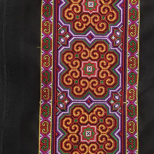 云南苗族机绣花条辅料 少数民族服装缝纫diy配件新款刺绣花边【3天内