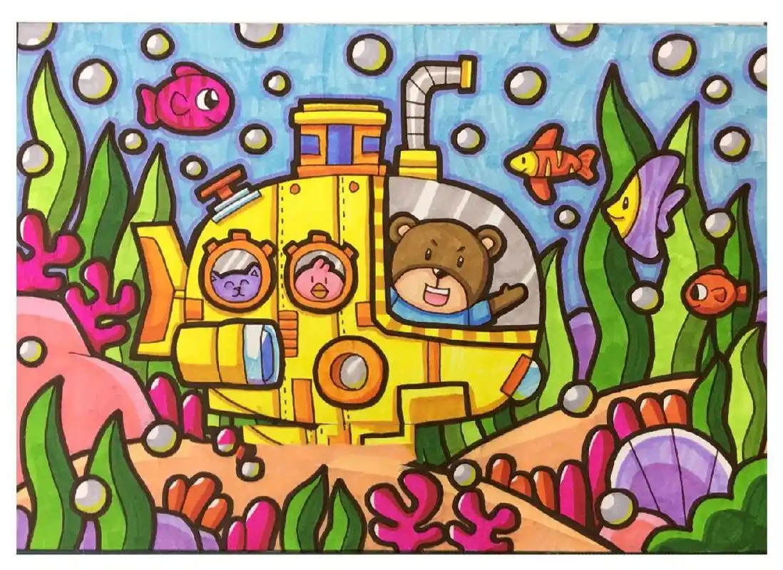 动物 简笔画 蜡笔画 原创作者:丹尼索蜡笔画