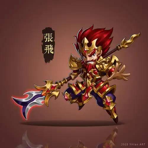 q版三国角色设计张飞