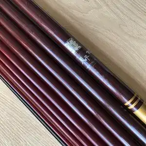 日本进口二手禧玛诺透明玻璃钢溪流鱼竿 天平小继振出琥珀短节便