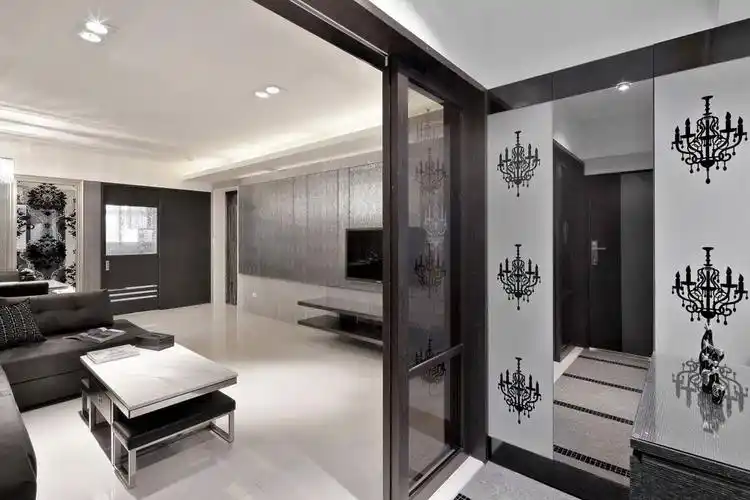 客厅玻璃推拉门装修效果图