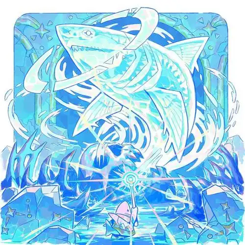 拟人化手绘的鲨鱼历险记这鲨鱼有点儿萌呀