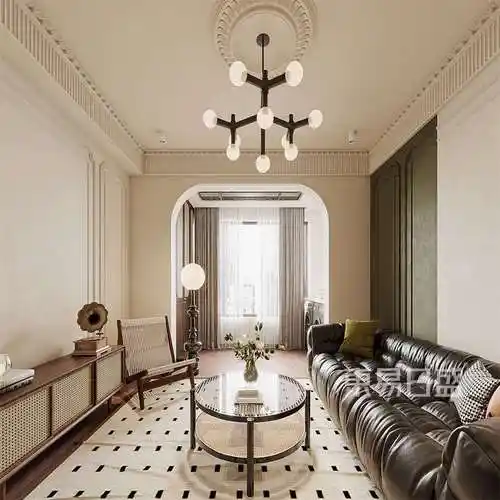 >首页>装修案例>滨湖龙川里128平法式复古风装修效果图>更多客厅装修