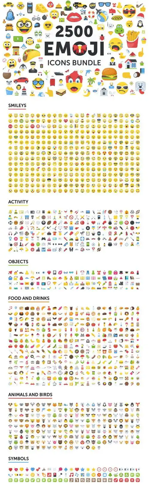 2500个表情图标合集2500emojiiconsbundle