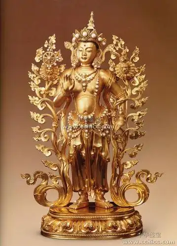 清 金嵌珠弥勒像