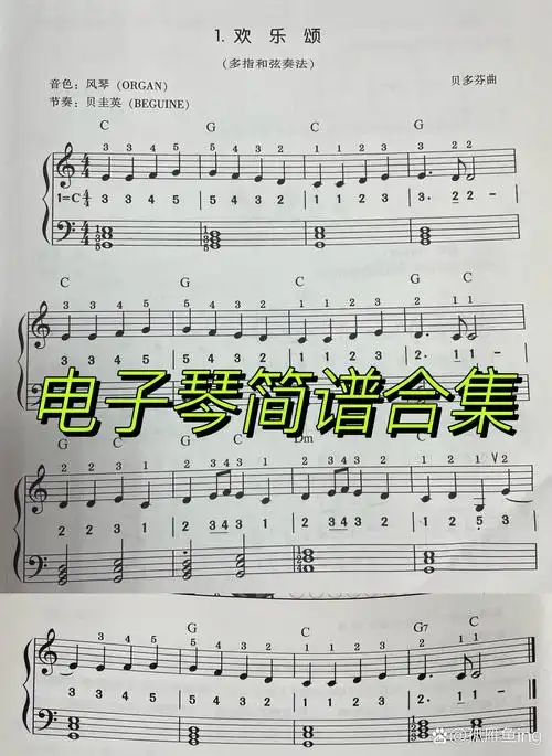 兴趣笔记 | 电子琴简谱合集(1)