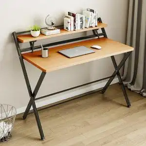 折叠书桌可收纳省空间落地便携式可伸缩多功能办公桌家用写字台
