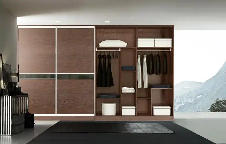 暖色系木纹衣柜效果图温馨柔和更宜居住