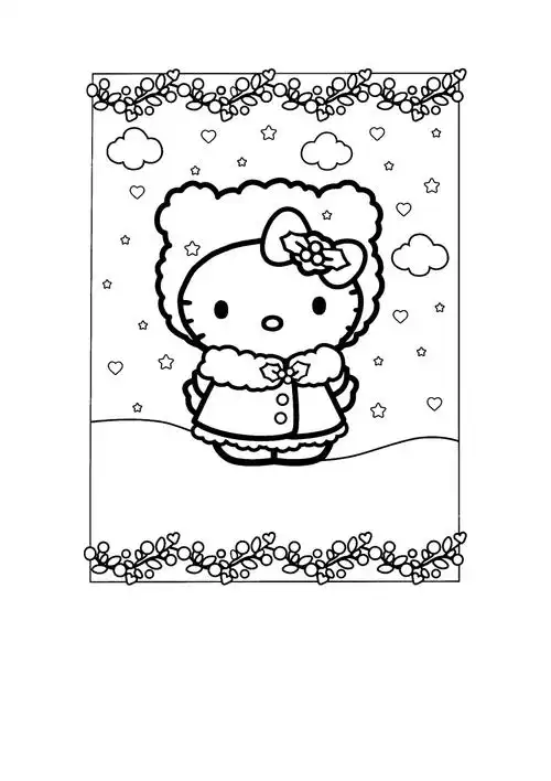hello kitty儿童填色画_第3页