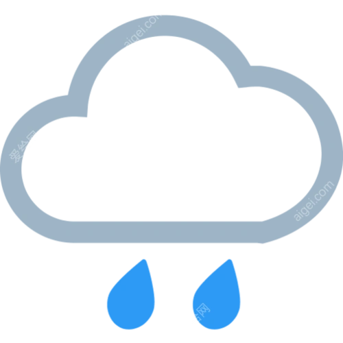 中雨- 天气图标组件 图标库 免费下载 - 爱给网