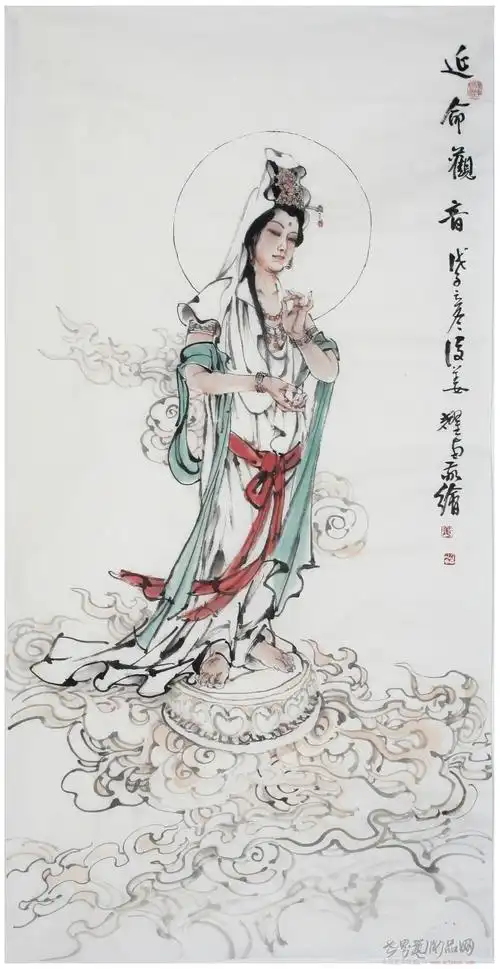 国画名家姜耀南延命观音