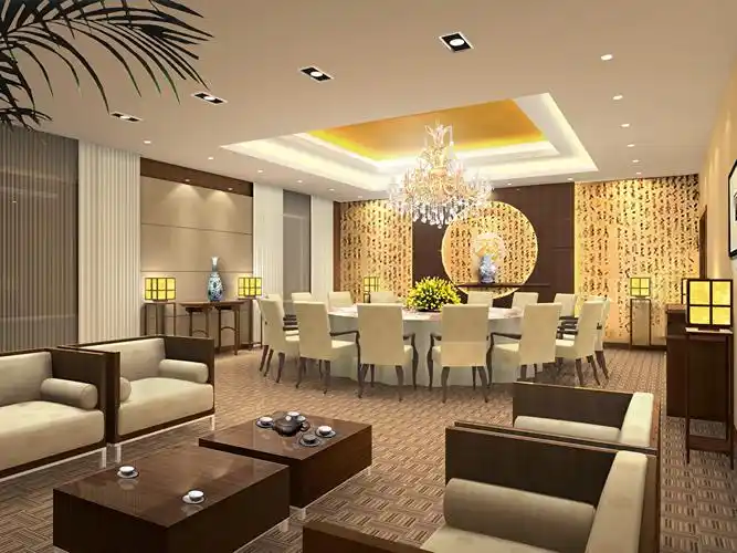 500㎡现代简约餐饮空间装修案例_效果图_土巴兔装修网