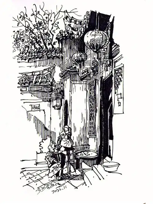 速写中国古建筑