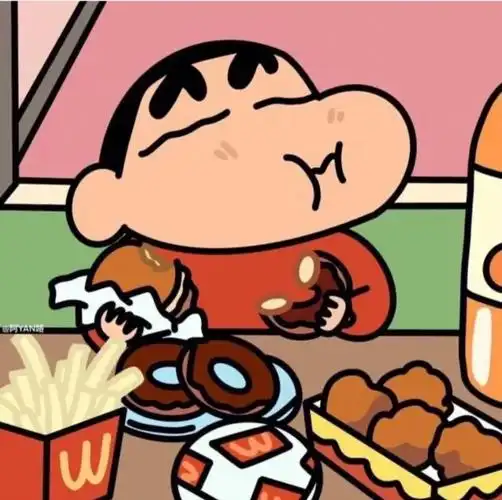 吃饭的蜡笔小新真的好可爱