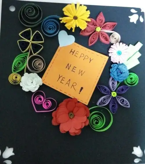 手工衍纸贺卡封面